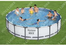 56408 Каркасный бассейн круглый BestWay, 305х76см, фильтр-насос картр 1249 л/ч